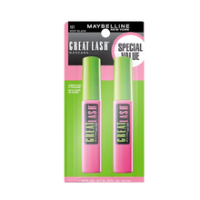 Load image into Gallery viewer, MAYBELLINE 101 VERY BLACK SPECIAL VALUE 2X GREAT LASH MASCARA FOR EYES
