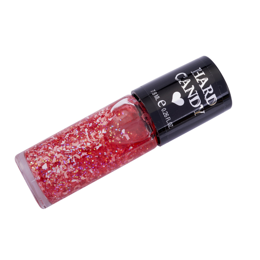 HARD CANDY 802 CHERRY POP GLITTER PINK AND RED NAIL POLISH FOR NAILS