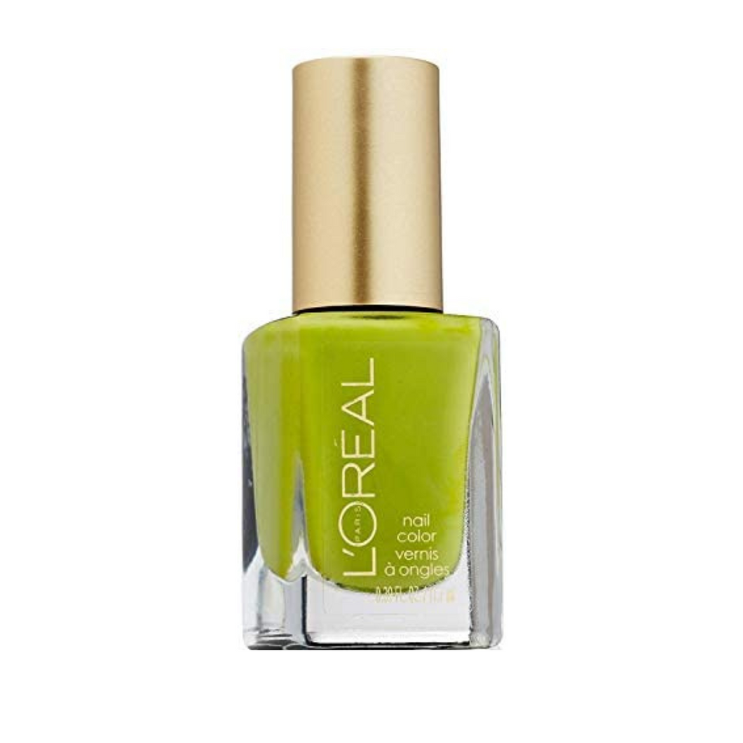 L'OREAL 108 NEW MONEY LIME GREEN COLOUR RICHE NAIL VARNISH FOR NAILS