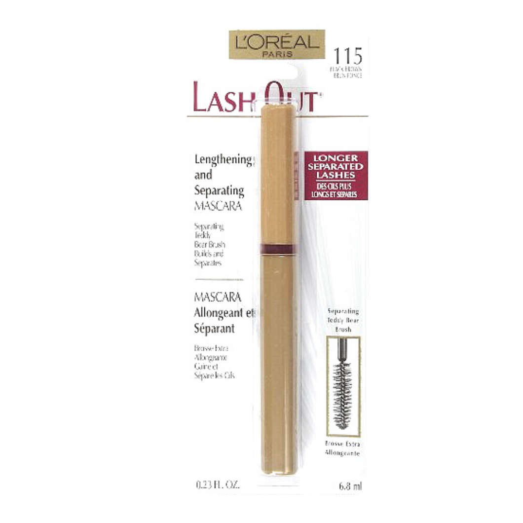 L'OREAL 115 BLACK BROWN LASH OUT MASCARA FOR EYES