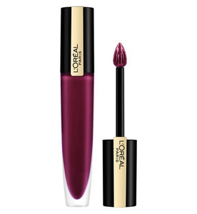 L'OREAL 204 VOODOO PARIS ROUGE SIGNATURE METALLIC DEEP PLUM CERISE LIQUID LIPSTICK FOR LIPS