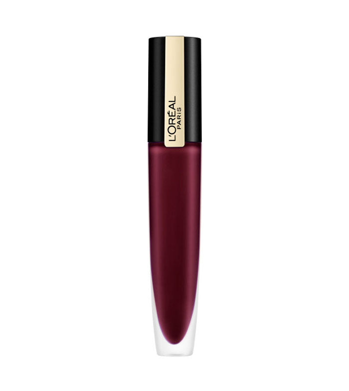 L'OREAL 205 FASCINATE PARIS ROUGE SIGNURTURE METALLIC BURGHUNDY LIQUID LIPSTICK FOR LIPS