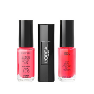 L'OREAL 901 KEEP MAGENTA CERISE & PINK TINT DUO INFALLIBLE NAIL VARNISH FOR NAILS