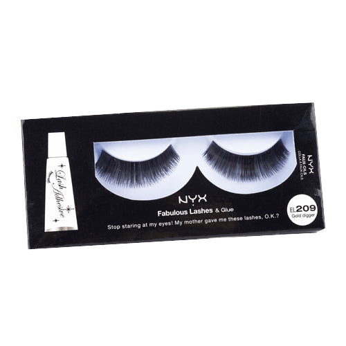 NYX 209 GOLD DIGGER FABULOUS LASHES FALSE LASHES AND GLUE FOR EYES