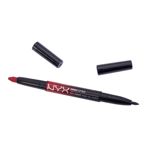 NYX 03 HEARTS AND SPADES OMBRE LIP DUO RED LIPSTICK AND BLACK LIP LINER FOR LIPS