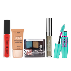 GLOW UP GOODIE GIFT SET MAKEUP HIGH STREET BRANDED NAMES LOREAL, RIMMEL, PHYSICIANS FORMULA, JORDANA, NYX , REVOLUTION COSMETICS LETTER BOX PARCEL